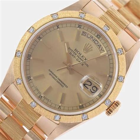 rolex 40mm president 18k yellow gold diamond price|pre owned rolex president 40mm.